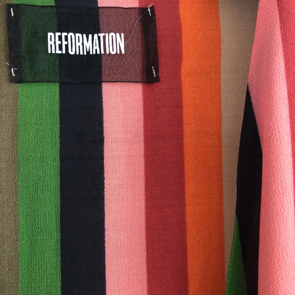 Reformation Polk Dress Sz Med/6 - Picture 6 of 6